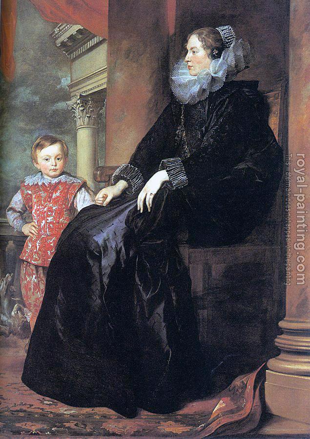 Anthony Van Dyck : Genoese Noblewoman with her Son